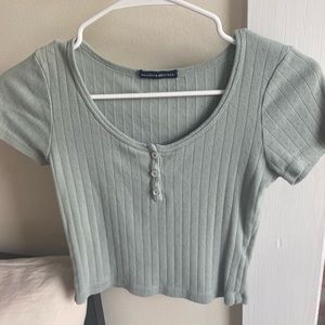 brandy melville green T-shirt